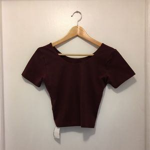 American Apparel | NWT Burgundy Crop Top - L